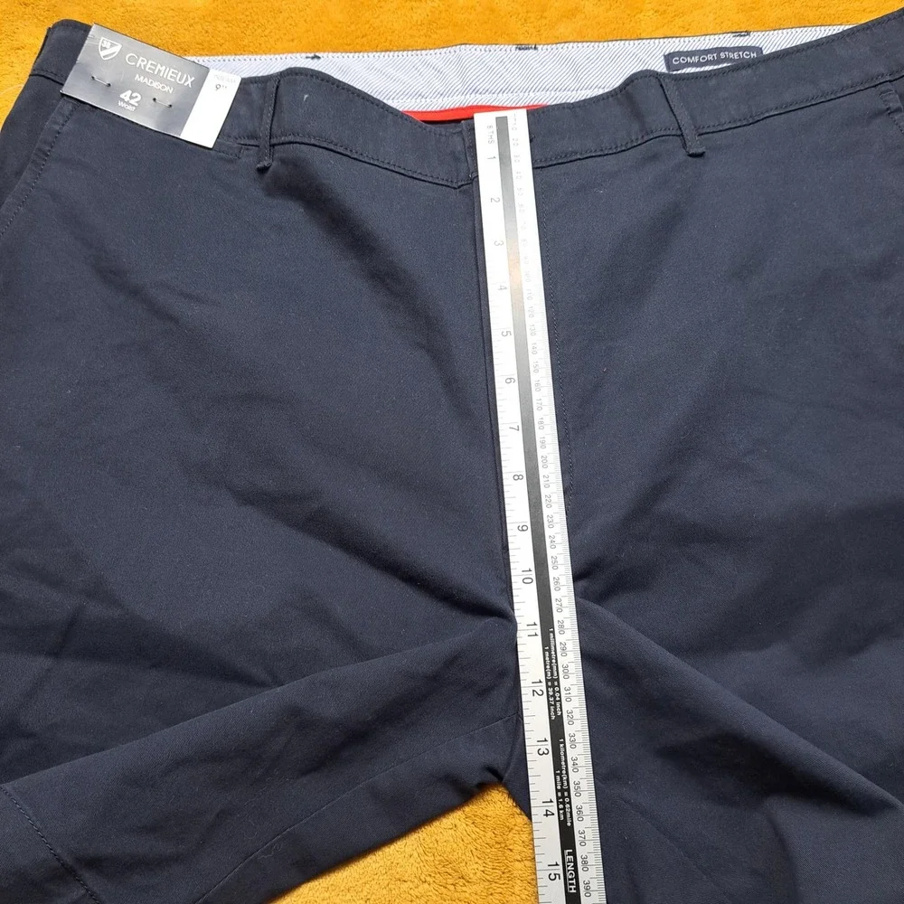 Cremieux Madison Shorts Mens‎ 42 Navy Blue New Comfort Stretch Chino 9